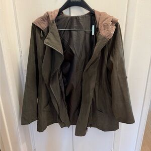 Soft Faux-Suede Rain Coat